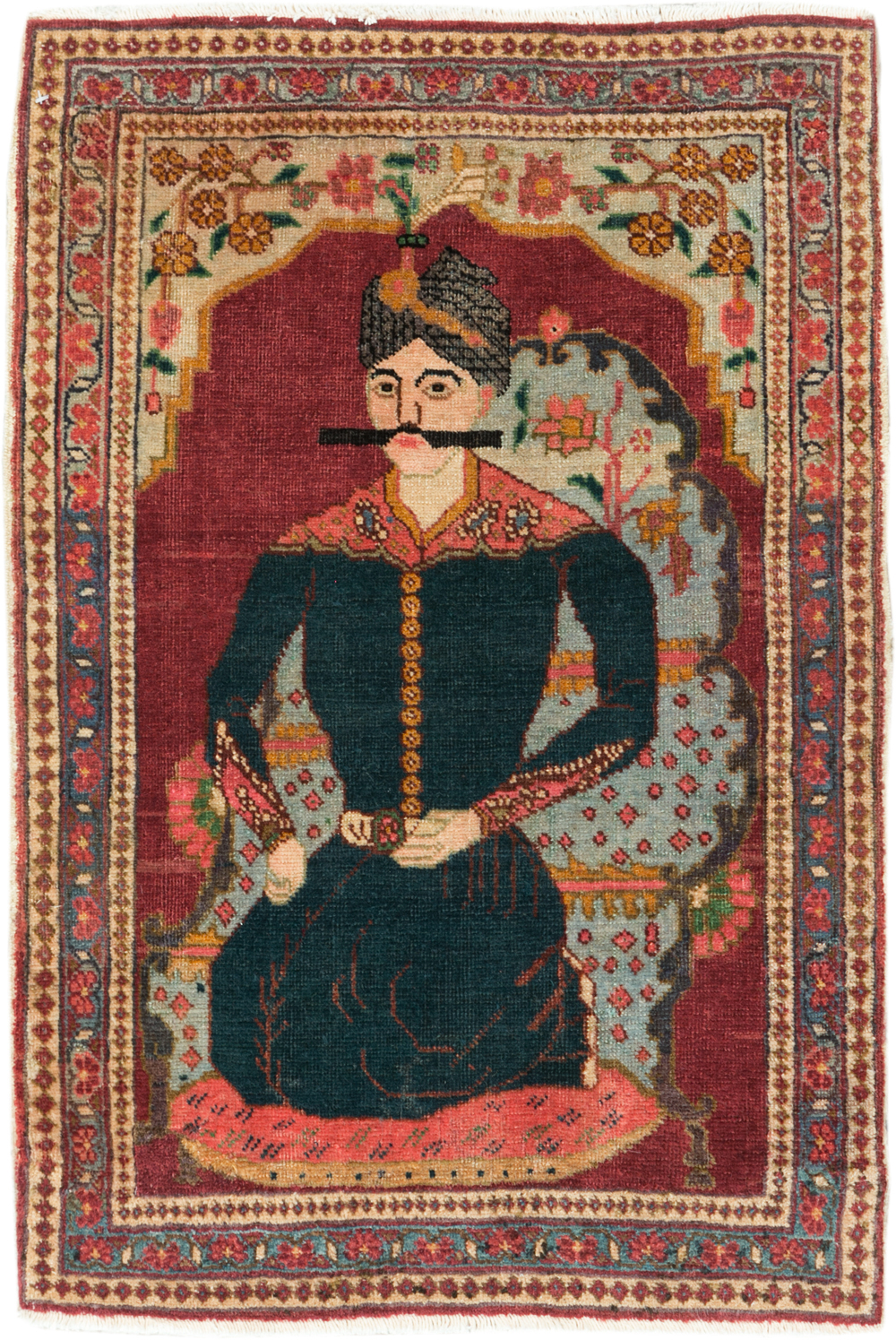 Antique Persian Tabriz Pictorial Rug (Pair: 1 of 2), No.24328 - Gss