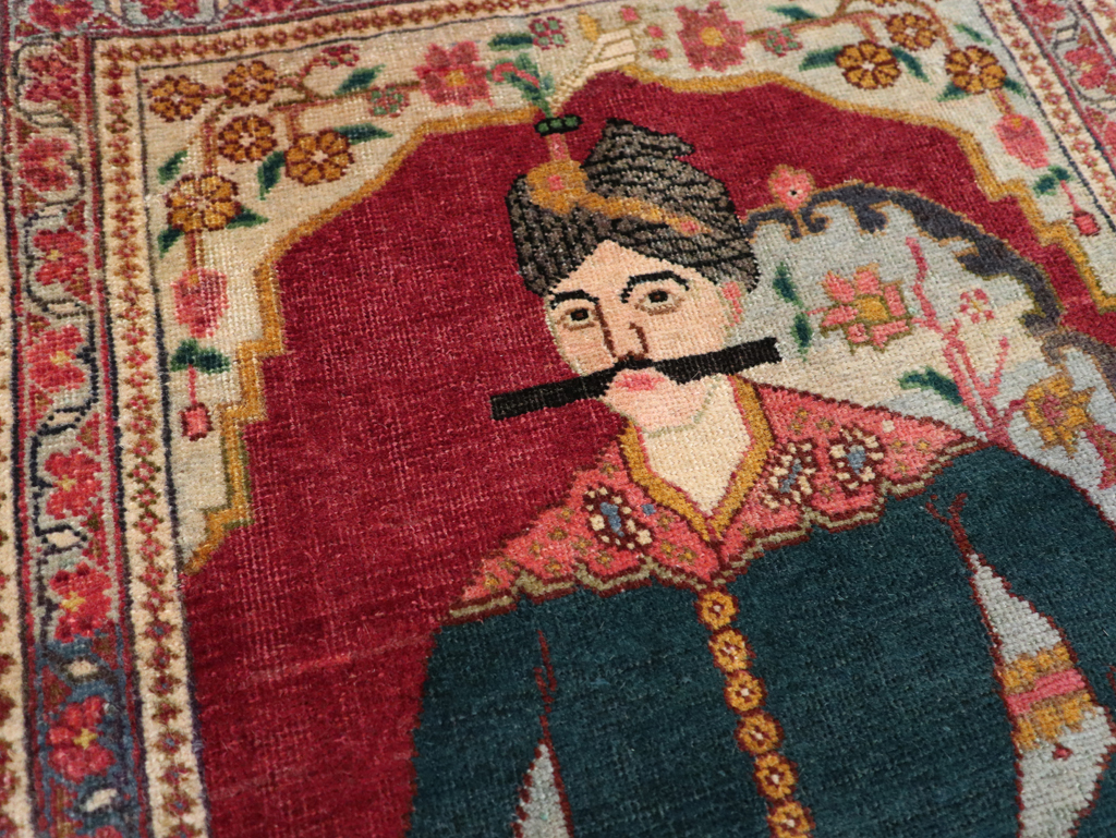 Antique Persian Tabriz Pictorial Rug (Pair: 1 of 2), No.24328 - Gss