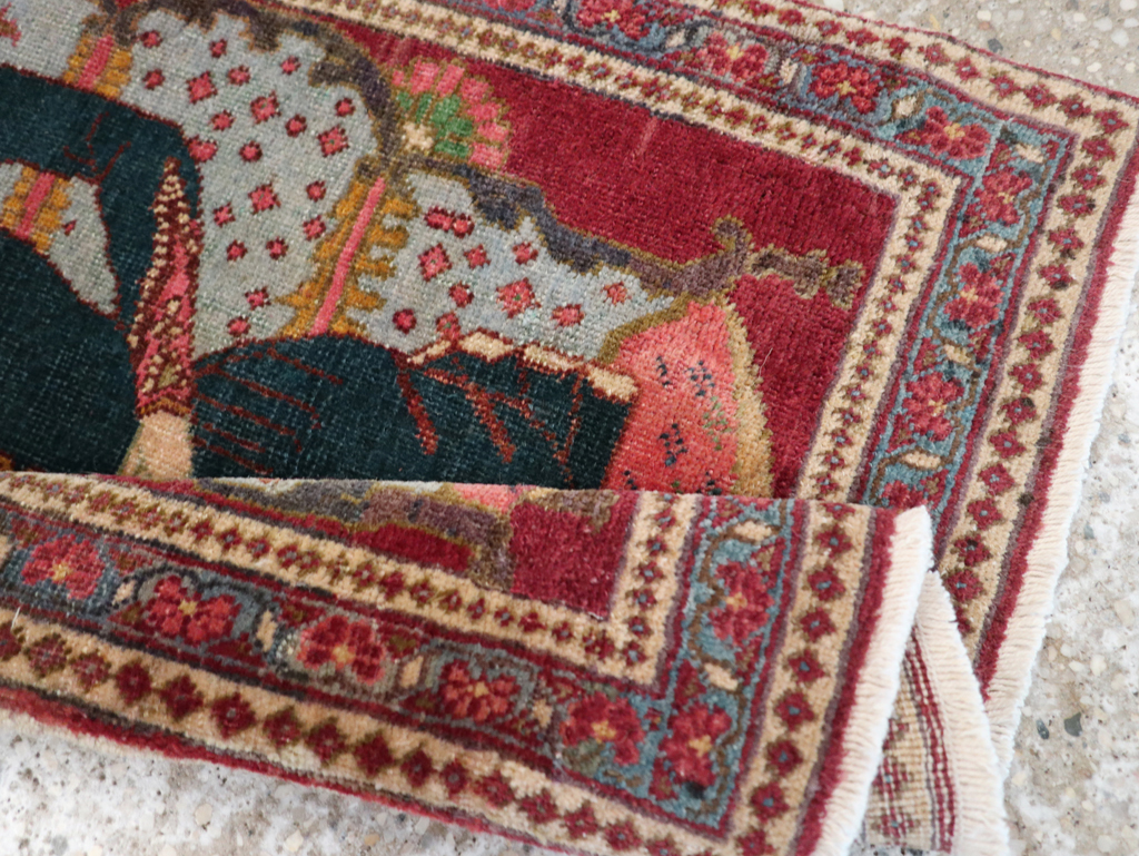 Antique Persian Tabriz Pictorial Rug (Pair: 1 of 2), No.24328 - Gss