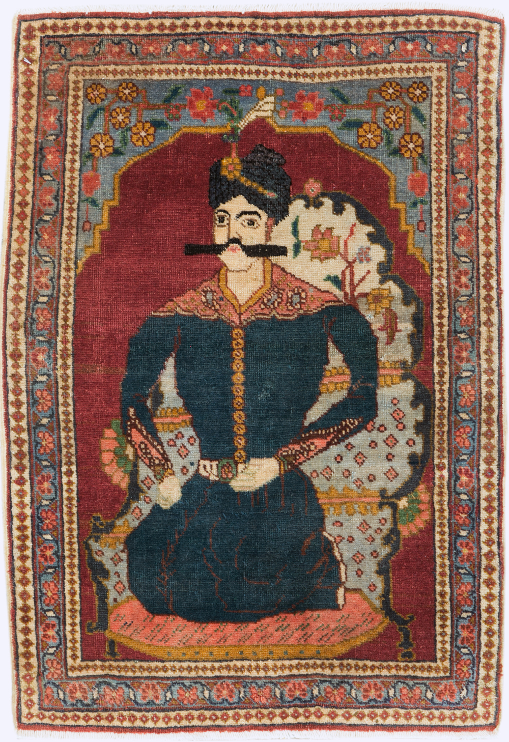 Antique Persian Tabriz Pictorial Rug (Pair: 2 of 2), No.24329 - Gss