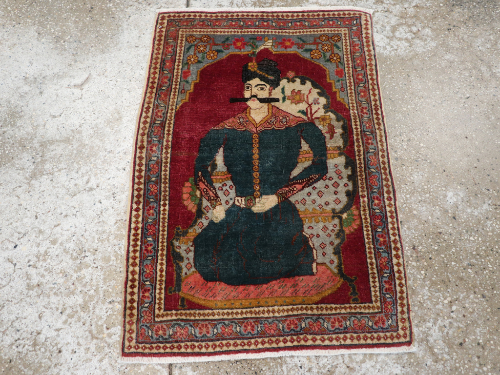 Antique Persian Tabriz Pictorial Rug (Pair: 2 of 2), No.24329 - Gss