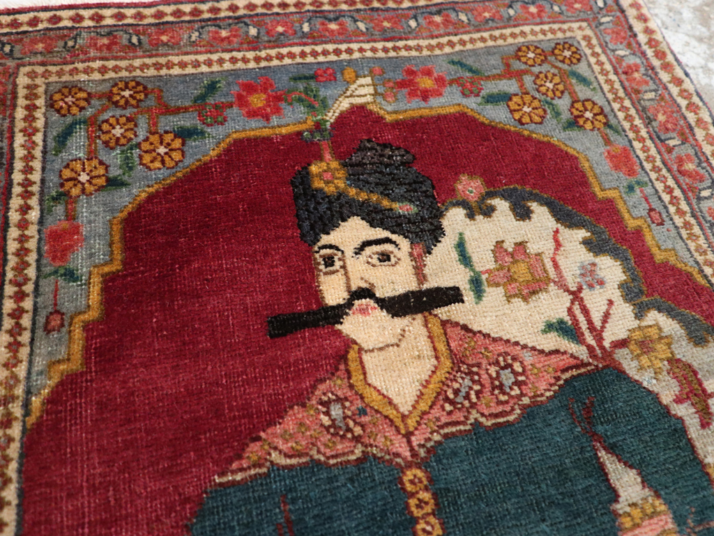 Antique Persian Tabriz Pictorial Rug (Pair: 2 of 2), No.24329 - Gss