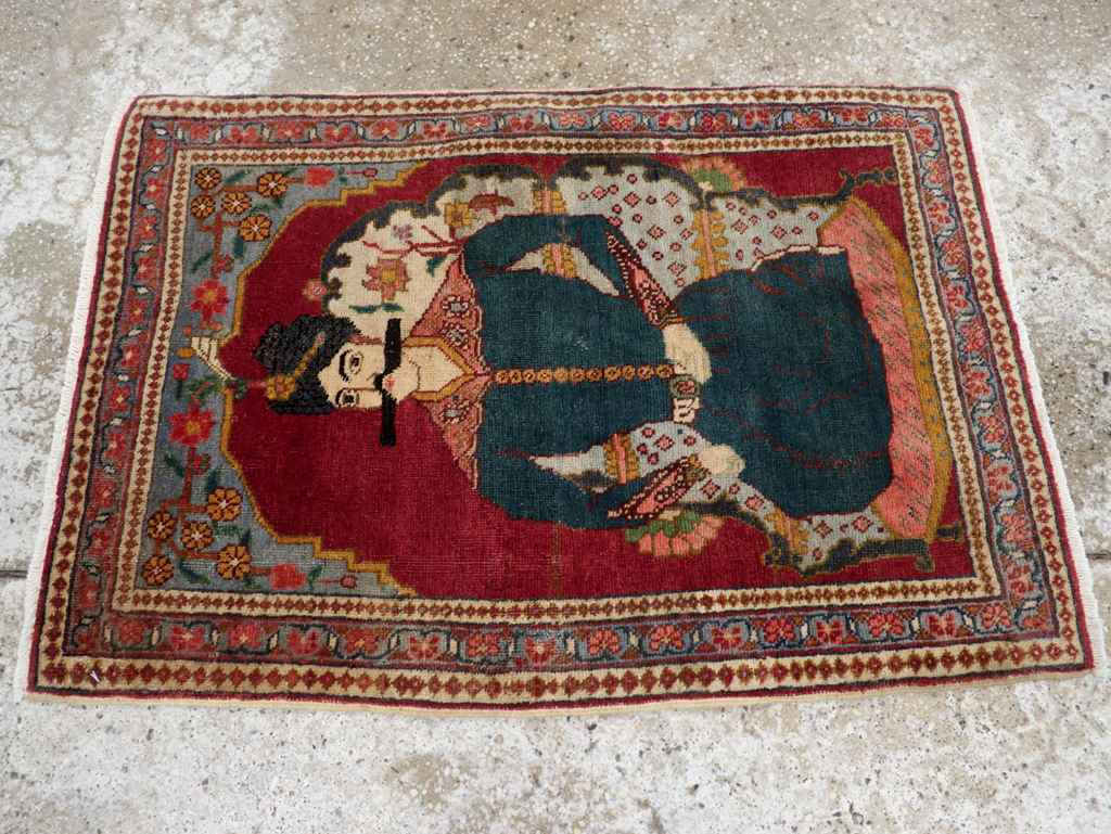 Antique Persian Tabriz Pictorial Rug (Pair: 2 of 2), No.24329 - Gss