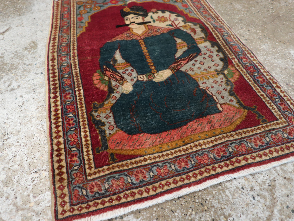 Antique Persian Tabriz Pictorial Rug (Pair: 2 of 2), No.24329 - Gss