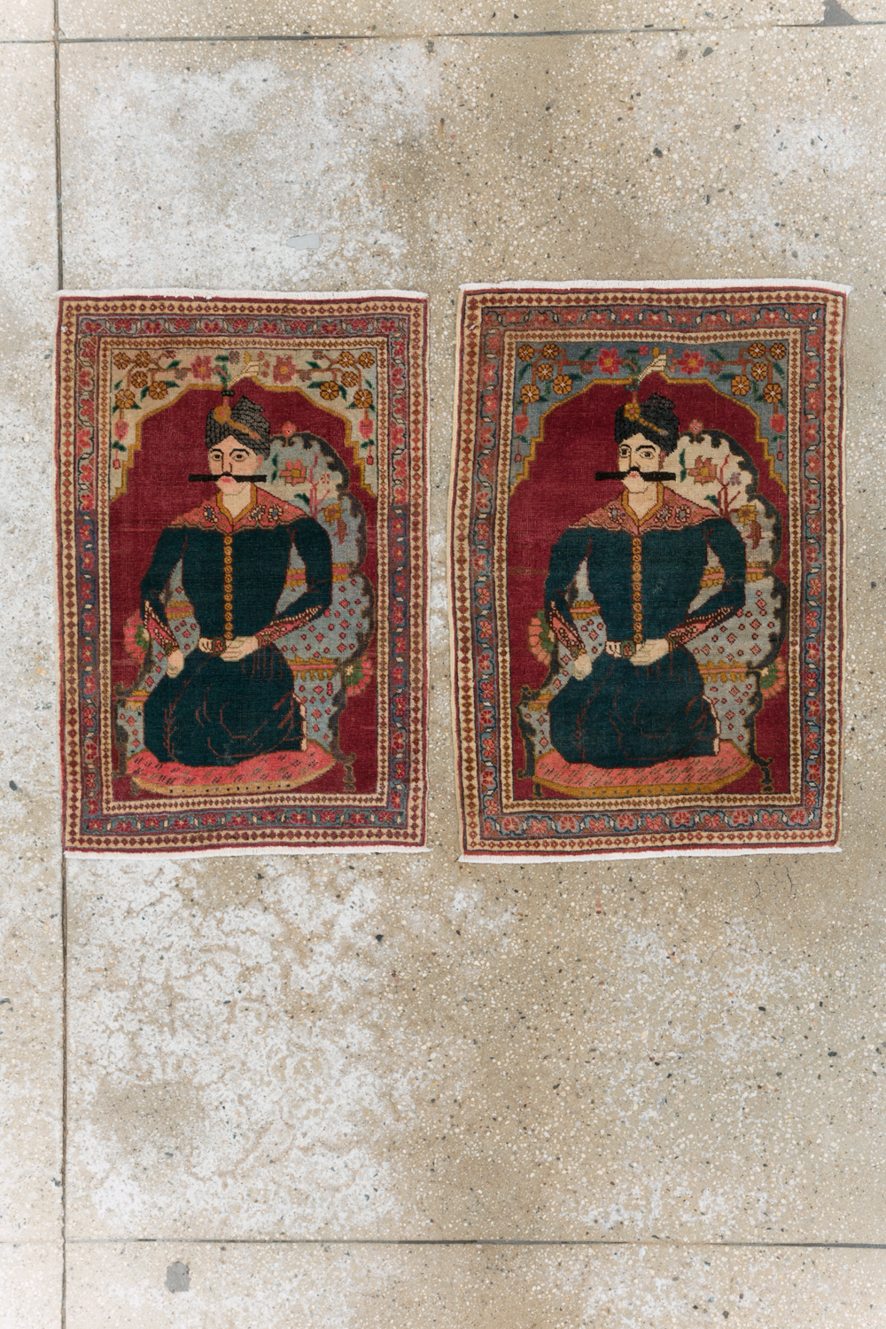 Antique Persian Tabriz Pictorial Rug (Pair: 2 of 2), No.24329 - Gss
