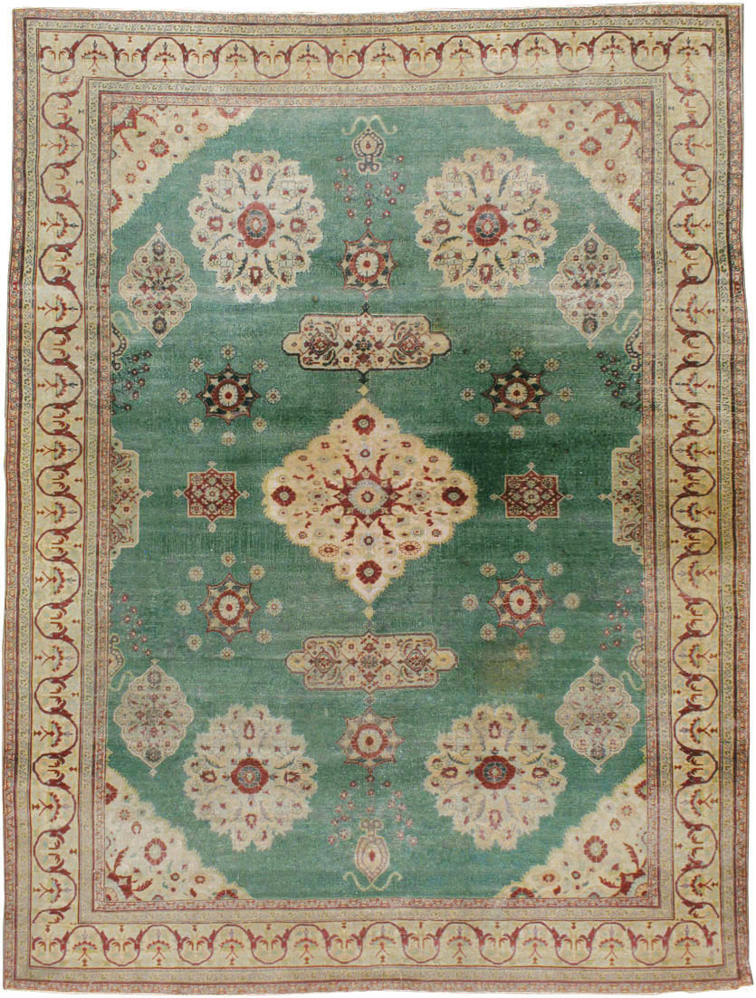 Antique Indian Agra Distressed Carpet, No.24333 - Gss