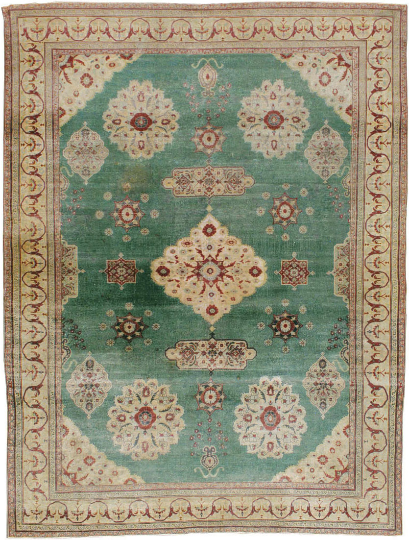 Antique Indian Agra Distressed Carpet, No.24333 - Gss