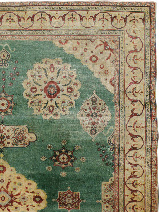 Antique Indian Agra Distressed Carpet, No.24333 - Gss