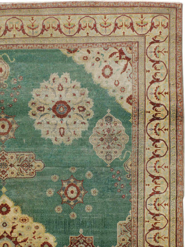 Antique Indian Agra Distressed Carpet, No.24333 - Gss