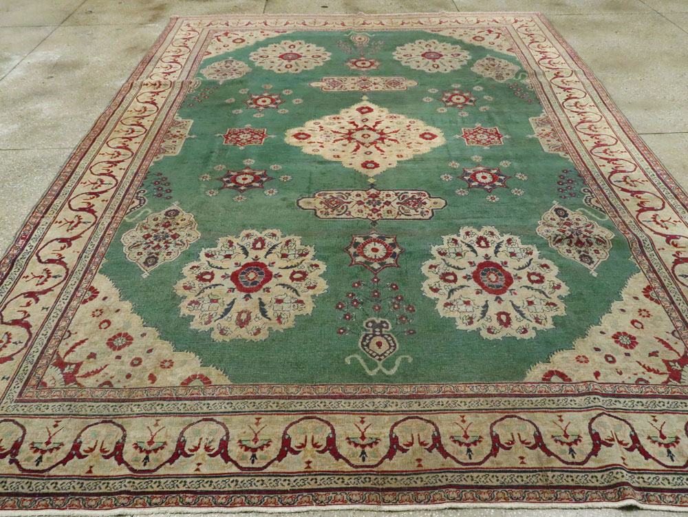Antique Indian Agra Distressed Carpet, No.24333 - Gss