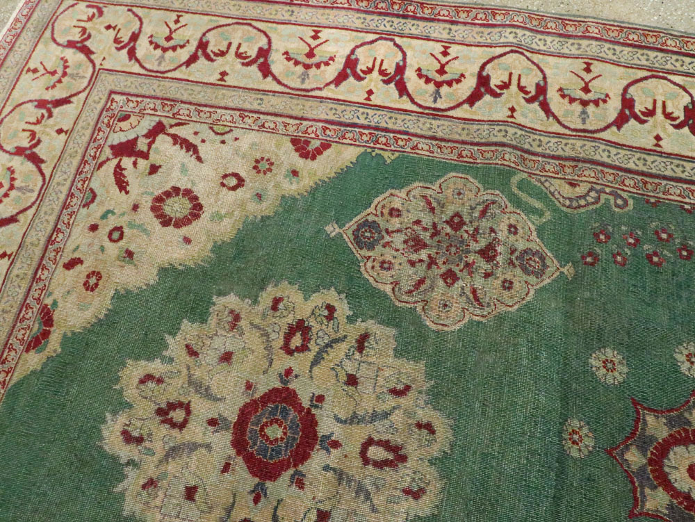 Antique Indian Agra Distressed Carpet, No.24333 - Gss