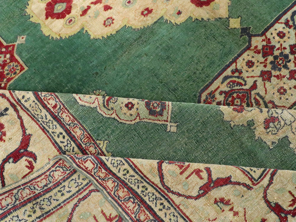 Antique Indian Agra Distressed Carpet, No.24333 - Gss