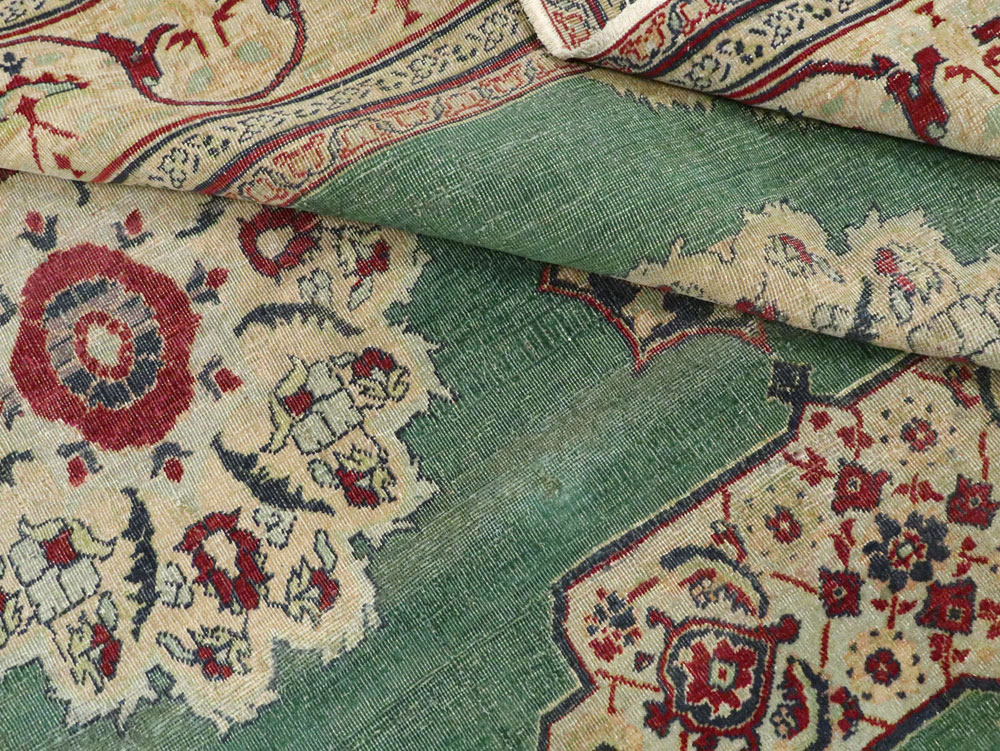 Antique Indian Agra Distressed Carpet, No.24333 - Gss