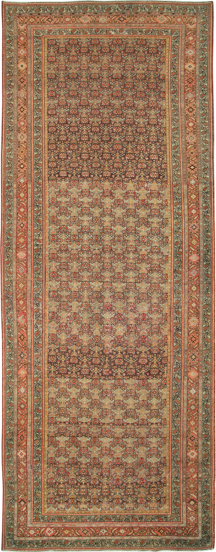 Antique Persian Malayer Wide Runner, No.24334 - Gss