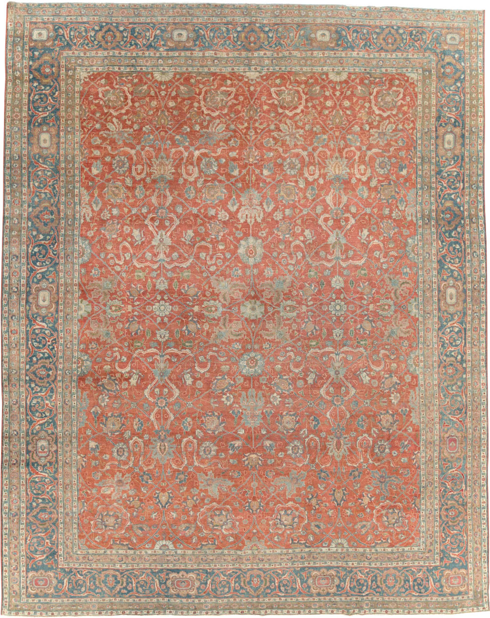 Antique Persian Tabriz Carpet, No.24335 - Gss
