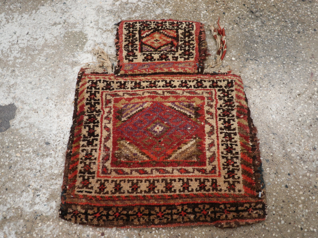 Vintage Persian Kurdish Salt Bag (Namakdan), No.24352 - Gss