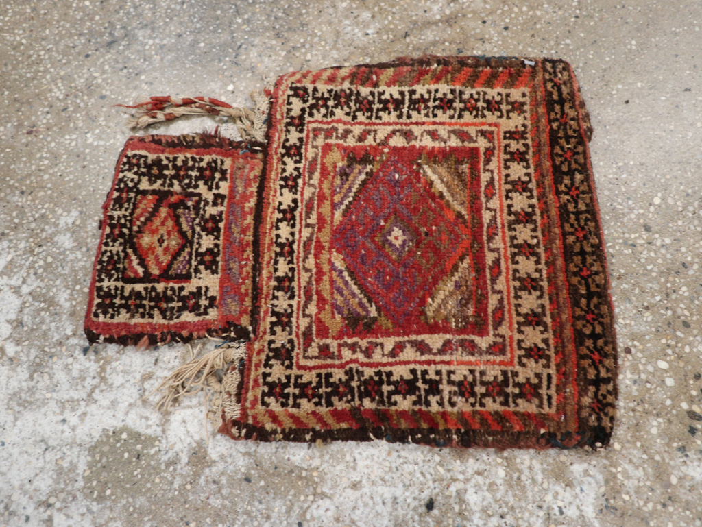 Vintage Persian Kurdish Salt Bag (Namakdan), No.24352 - Gss