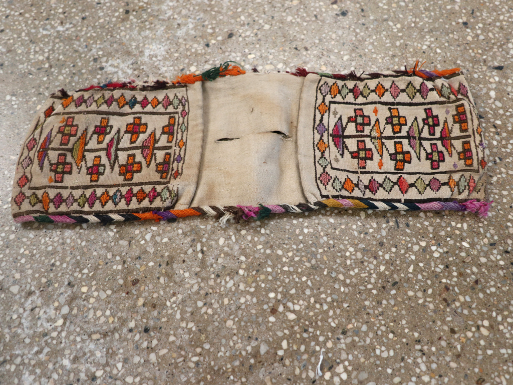 Vintage Persian Saddlebag (Khorjin), No.24357 - Gss