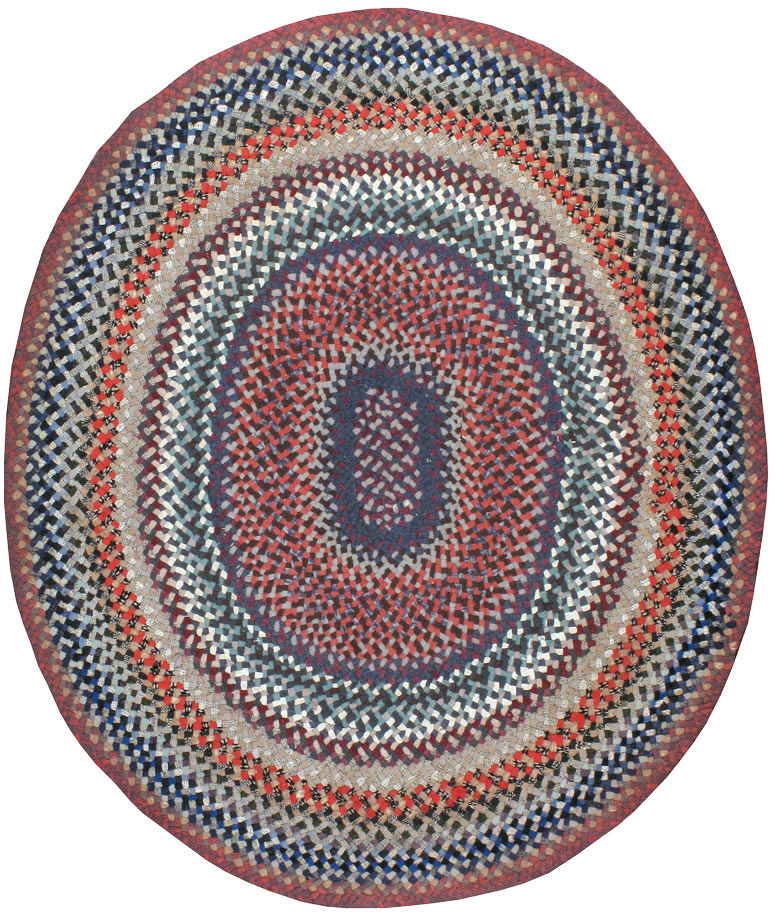 Vintage American Braid Rug, No.24365 - Gss