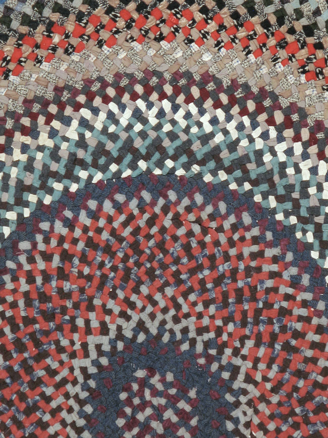 Vintage American Braid Rug, No.24365 - Gss