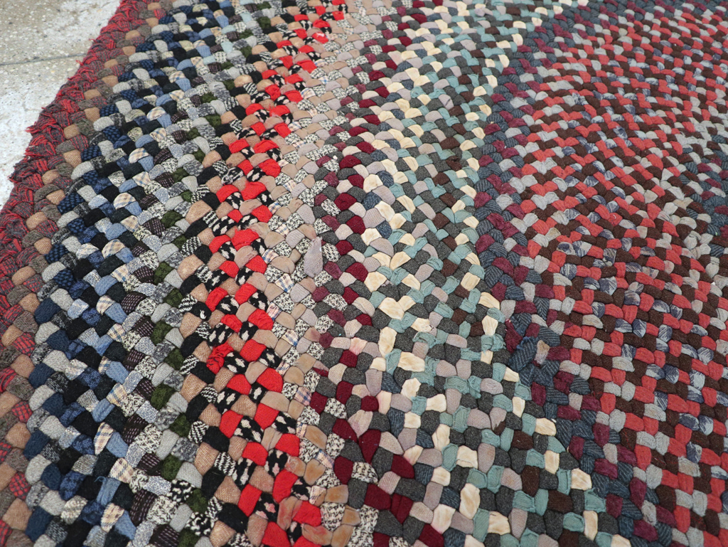 Vintage American Braid Rug, No.24365 - Gss