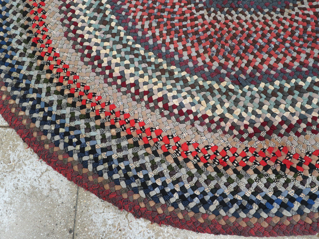 Vintage American Braid Rug, No.24365 - Gss