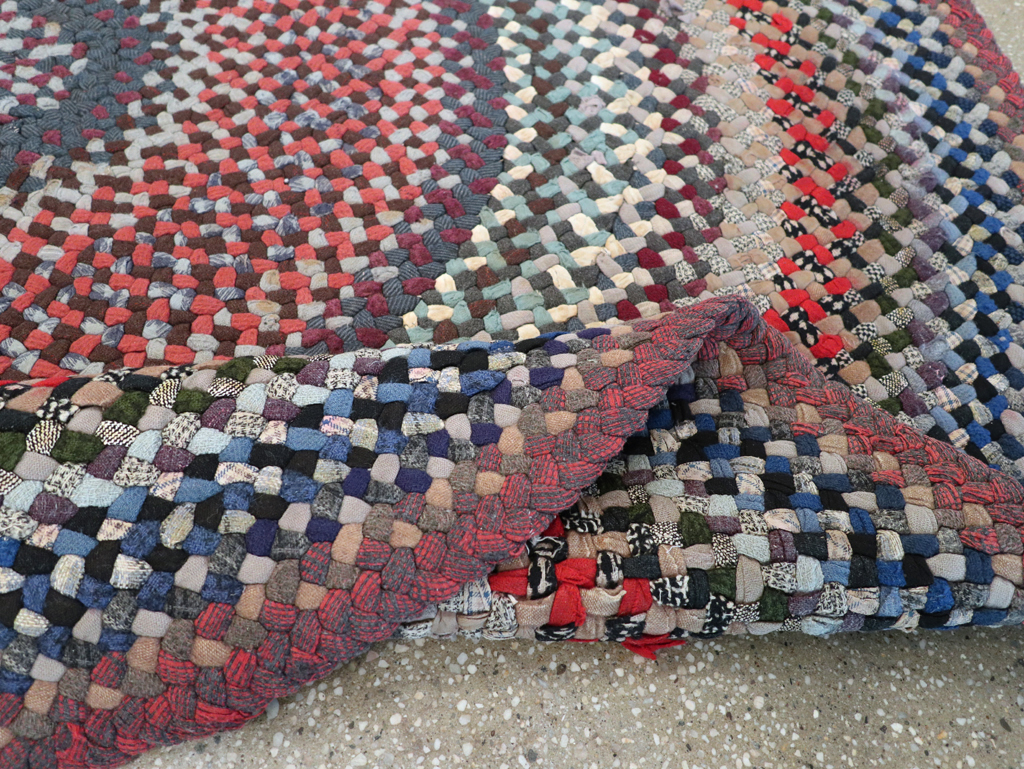 Vintage American Braid Rug, No.24365 - Gss