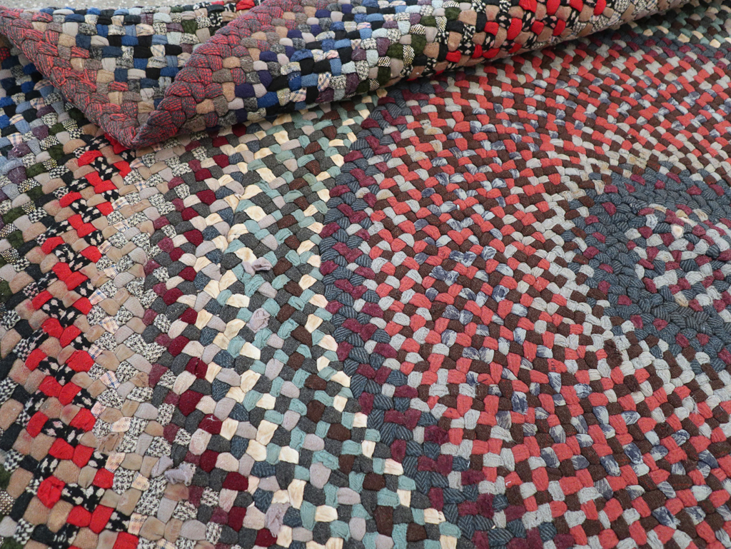 Vintage American Braid Rug, No.24365 - Gss