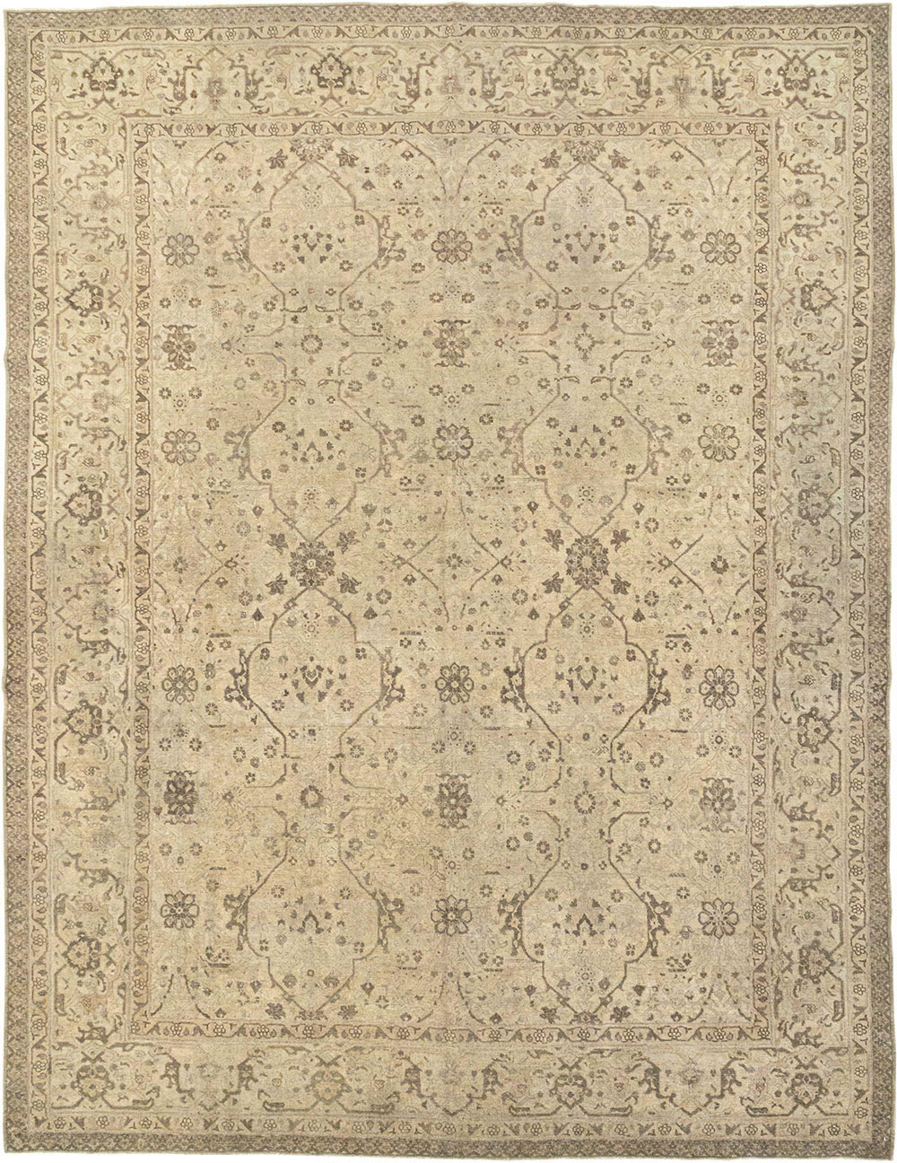 Antique Persian Tabriz Room Size Carpet, No.24379 - Gss