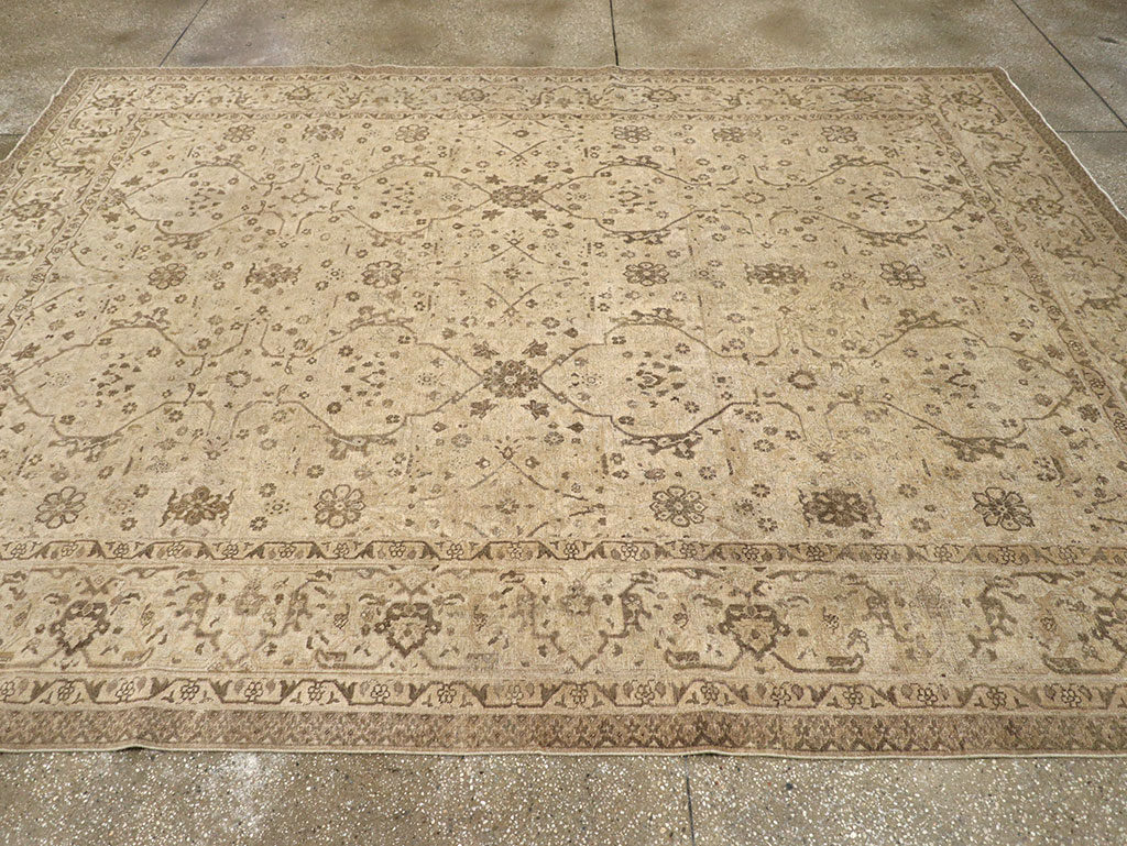 Antique Persian Tabriz Room Size Carpet, No.24379 - Gss