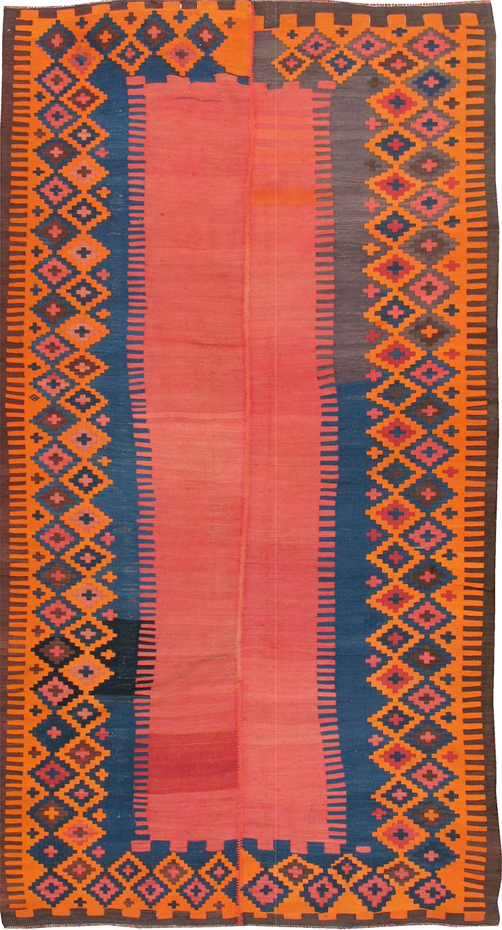 Antique Turkish Flat-weave Kilim, No.24380 - Gss