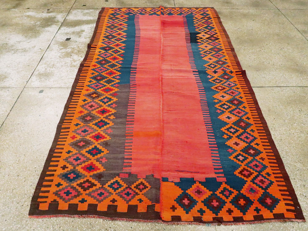 Antique Turkish Flat-weave Kilim, No.24380 - Gss