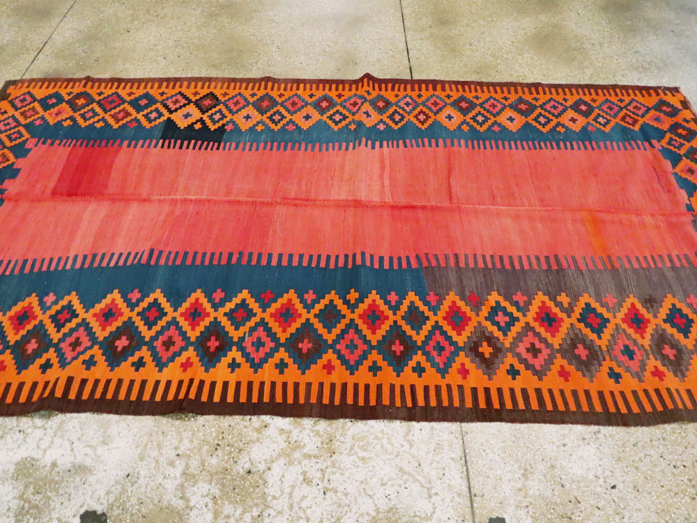 Antique Turkish Flat-weave Kilim, No.24380 - Gss