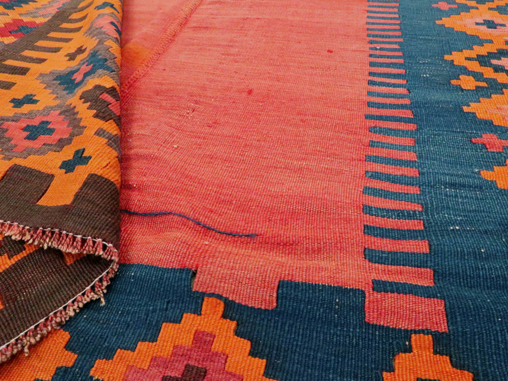 Antique Turkish Flat-weave Kilim, No.24380 - Gss