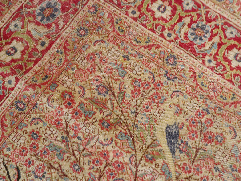 Antique Persian Tabriz Pictorial Rug, No.24381 - Gss