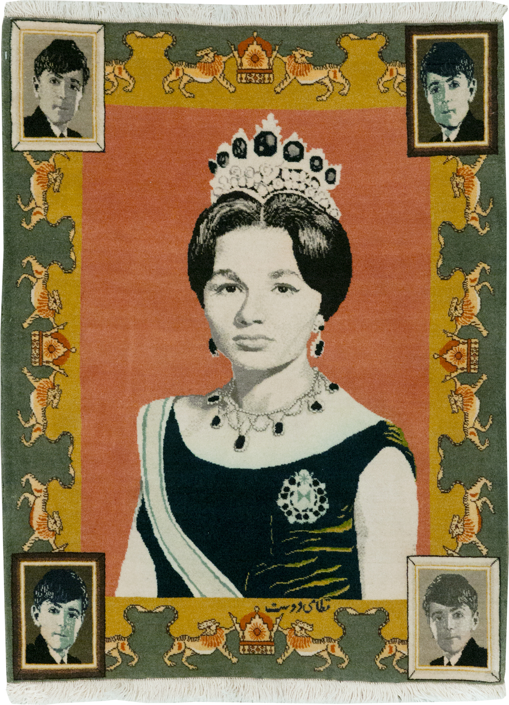 Vintage Persian Tabriz Pictorial Rug, No.24385 - Gss