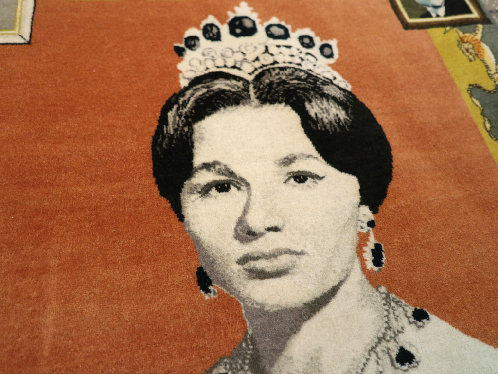 Vintage Persian Tabriz Pictorial Rug, No.24385 - Gss