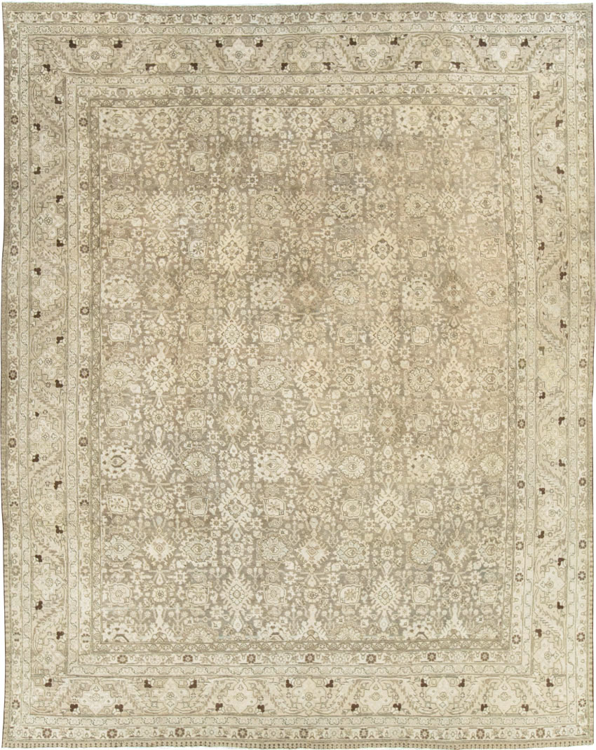 Vintage Persian Tabriz Room Size Carpet, No.24390 - Gss