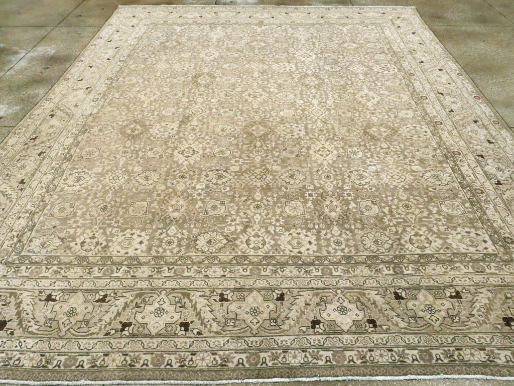 Vintage Persian Tabriz Room Size Carpet, No.24390 - Gss