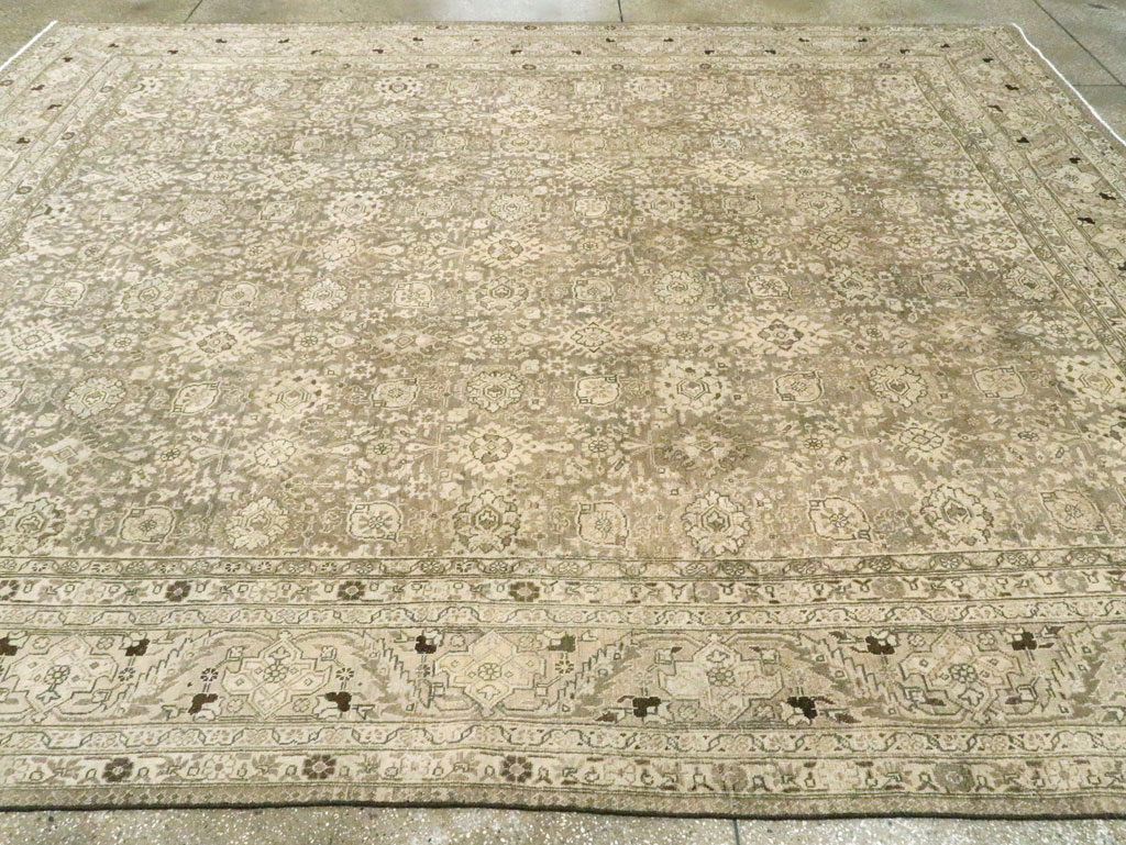 Vintage Persian Tabriz Room Size Carpet, No.24390 - Gss