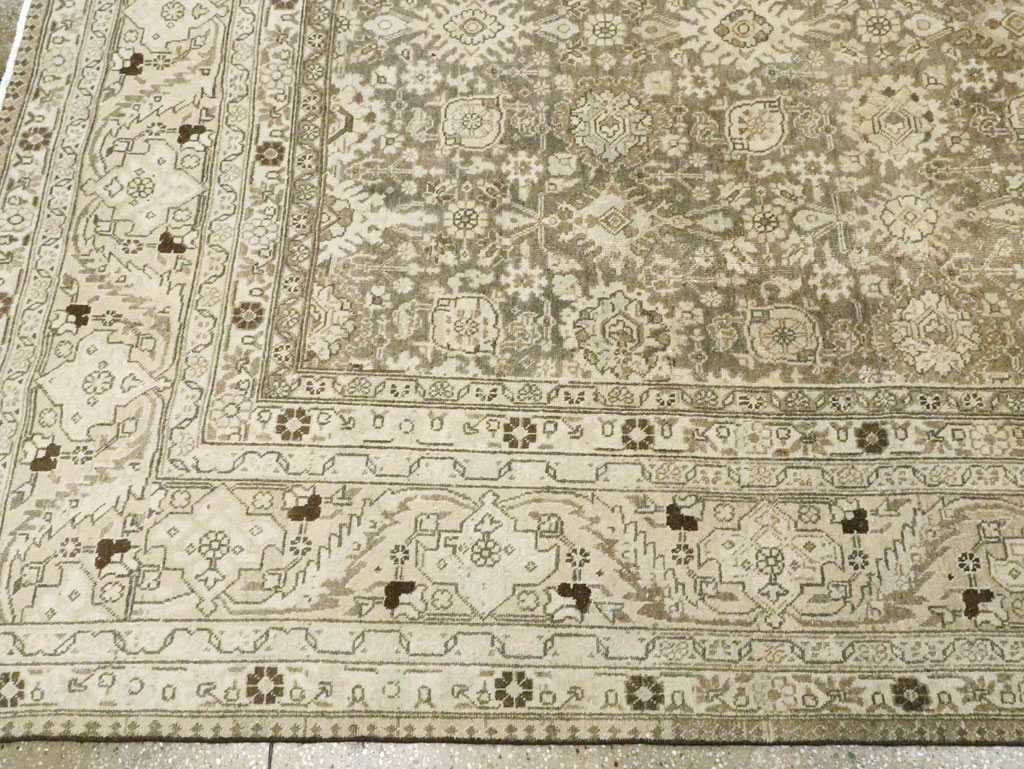 Vintage Persian Tabriz Room Size Carpet, No.24390 - Gss