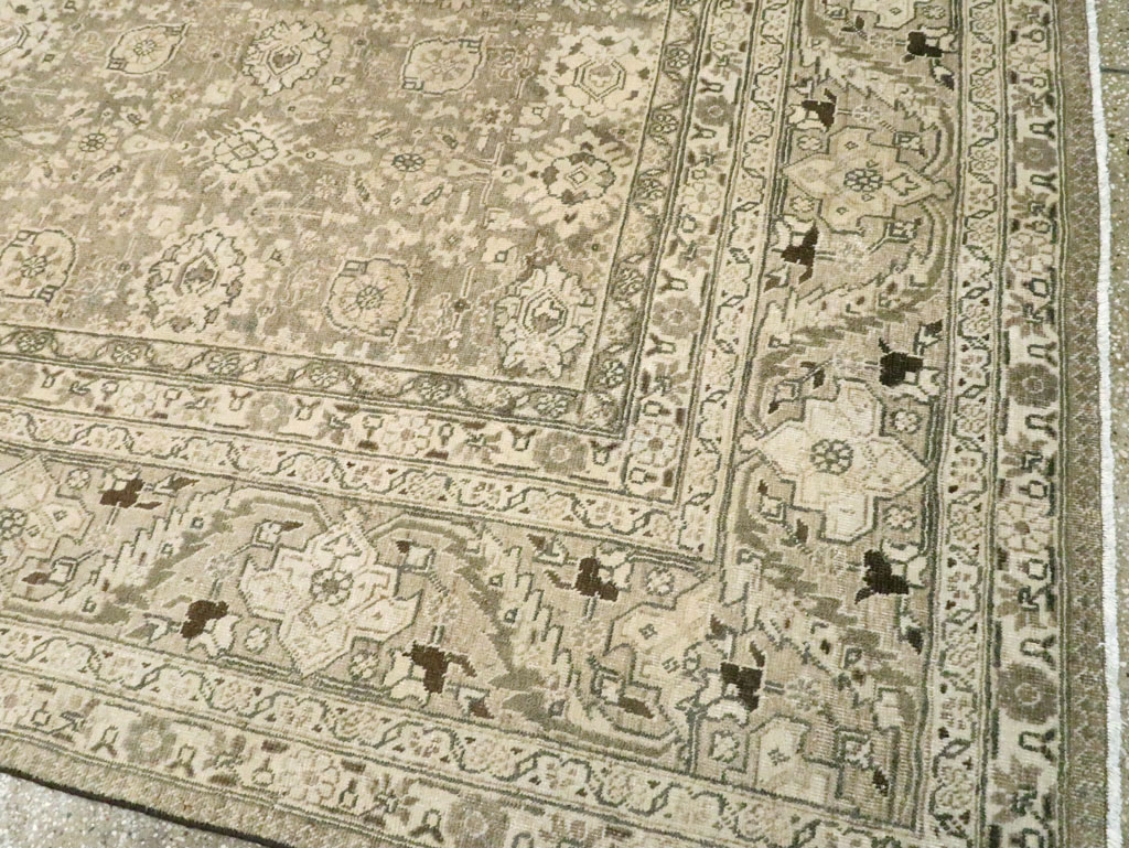 Vintage Persian Tabriz Room Size Carpet, No.24390 - Gss