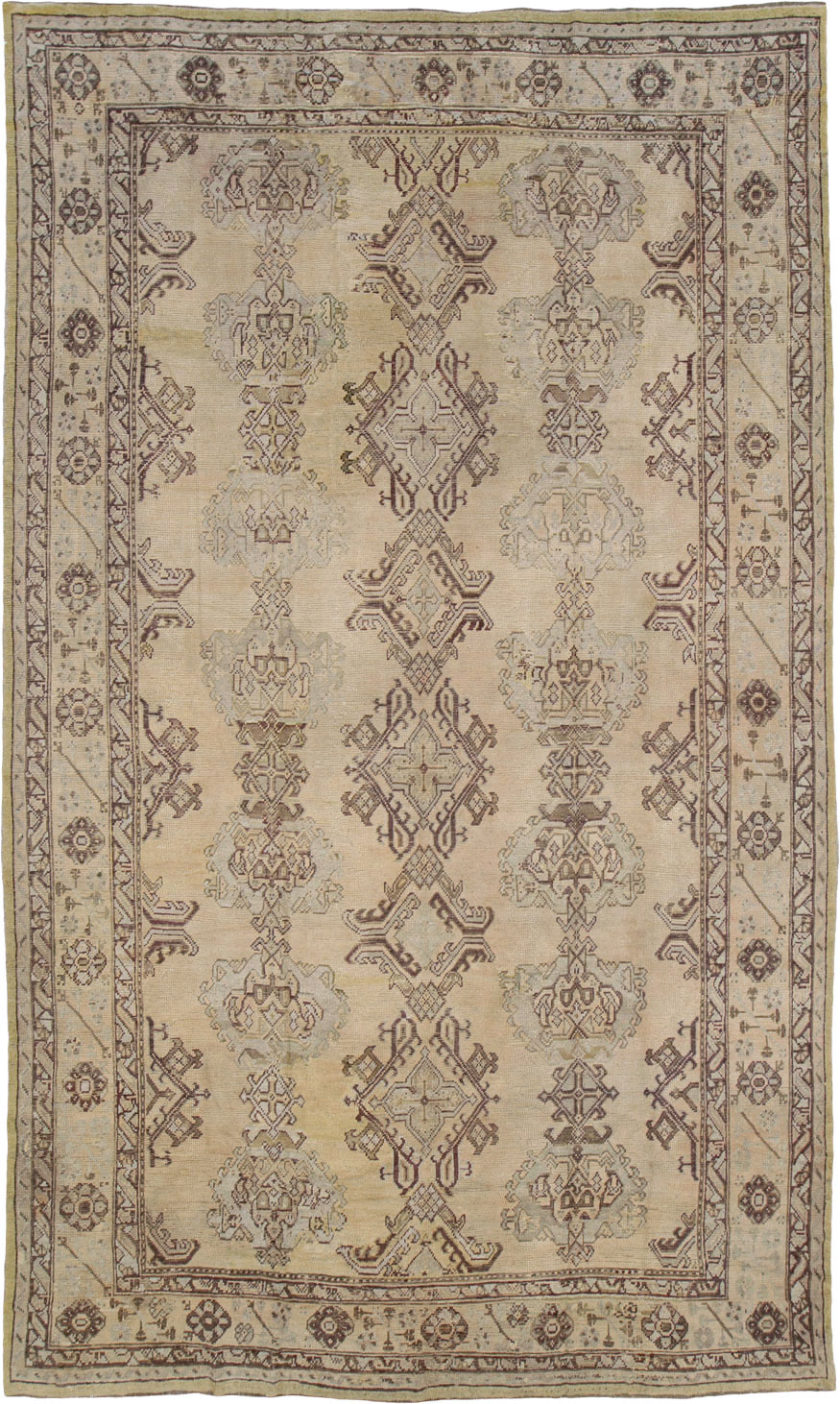 Antique Turkish Oushak Rug, No.24396 - Gss