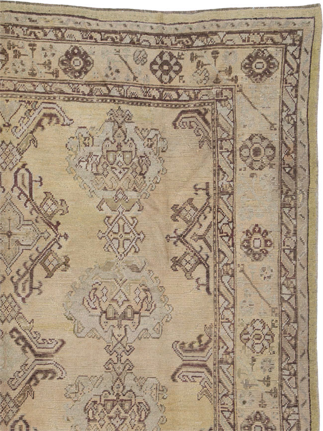 Antique Turkish Oushak Rug, No.24396 - Gss