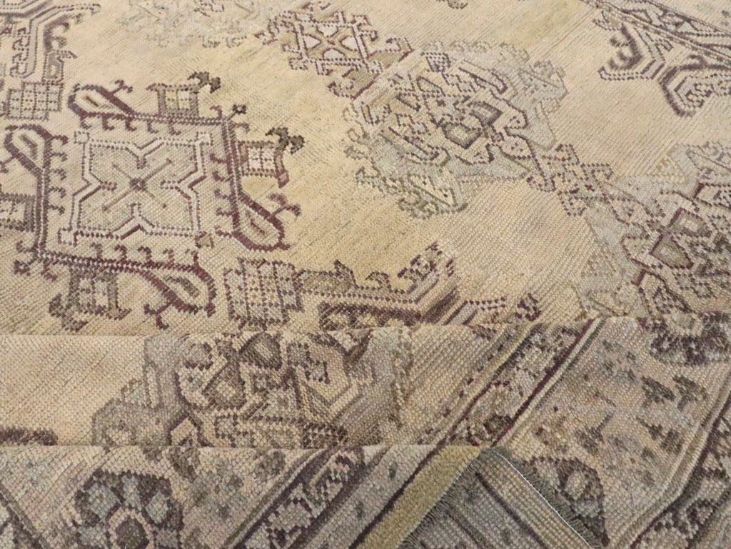 Antique Turkish Oushak Rug, No.24396 - Gss