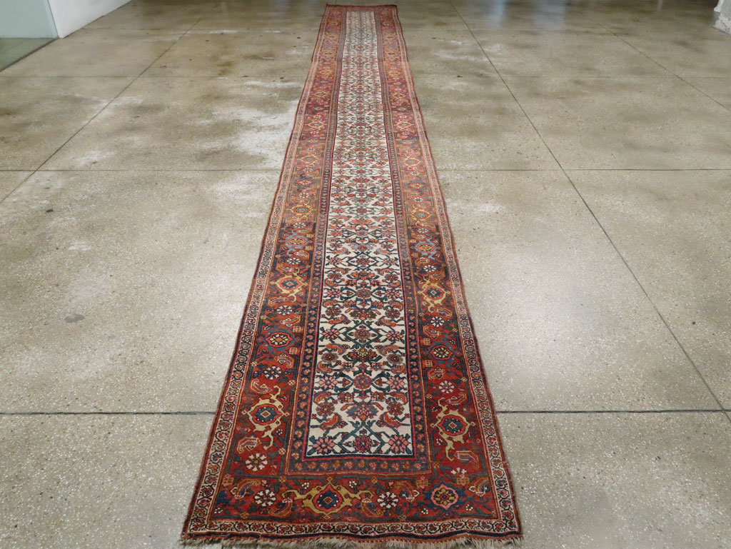 Antique Persian Bidjar Long Runner, No.24402 - Gss