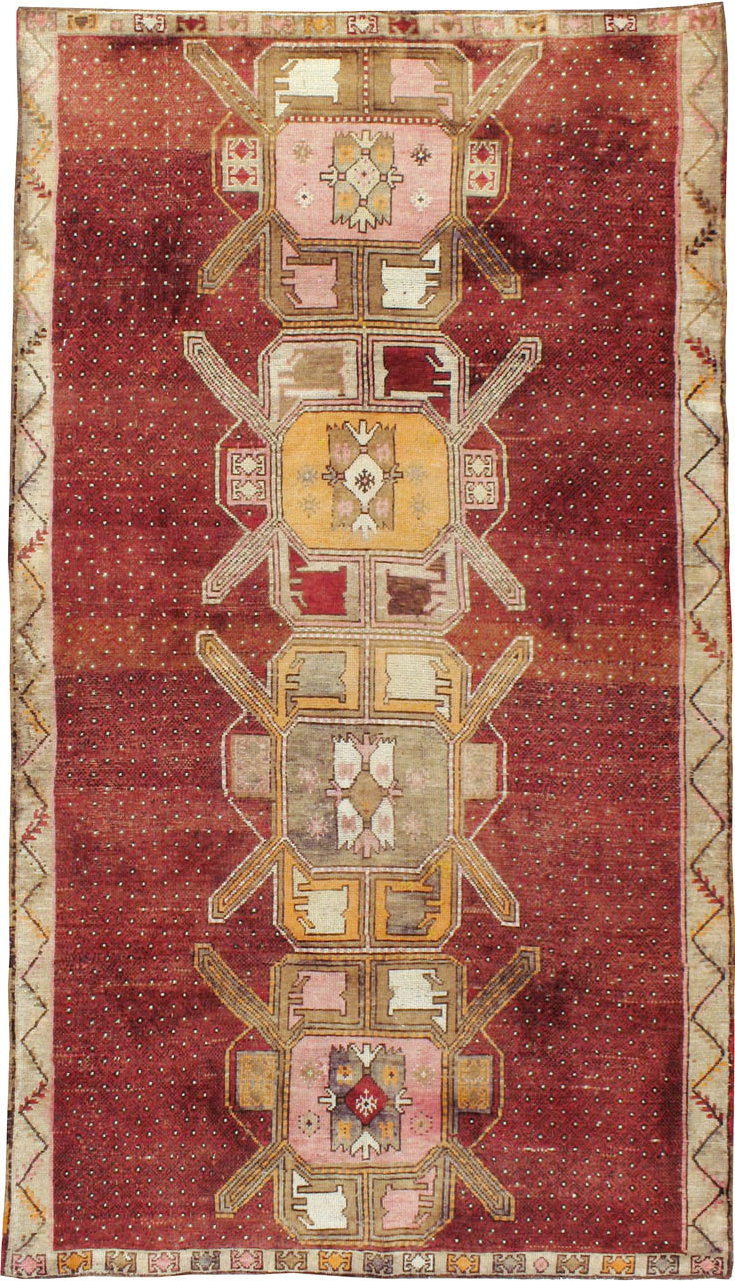 Vintage Turkish Anatolian Gallery Carpet, No.24423 - Gss