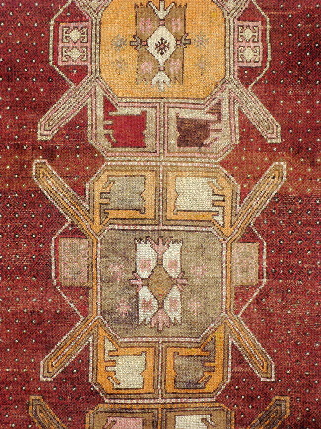 Vintage Turkish Anatolian Gallery Carpet, No.24423 - Gss