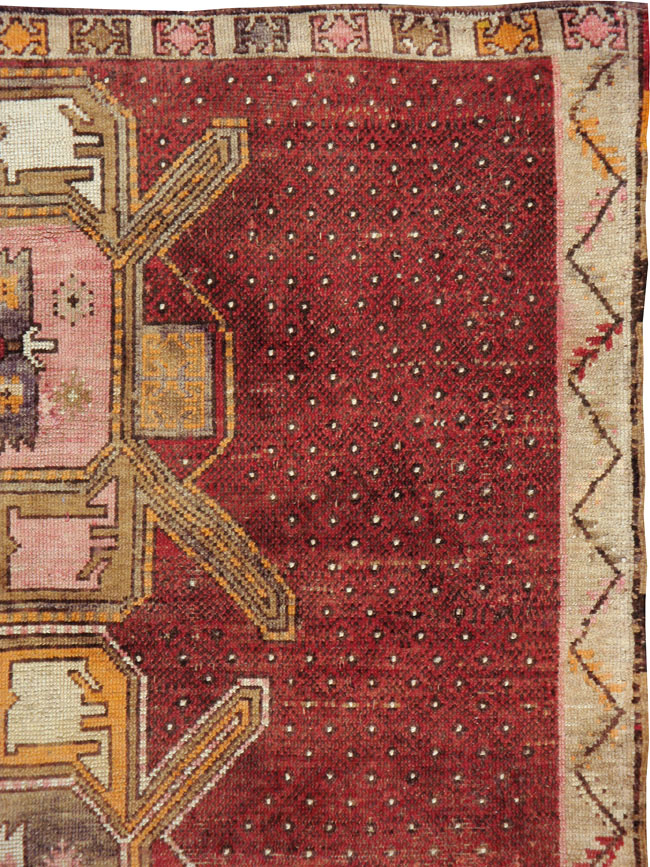 Vintage Turkish Anatolian Gallery Carpet, No.24423 - Gss