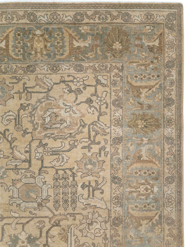 Vintage Persian Tabriz Accent Carpet, No.24440 - Gss